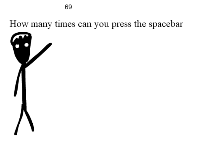How many times can you press the space bar?