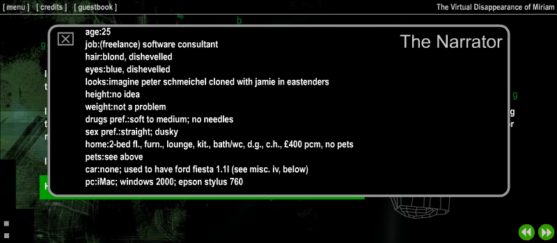 The Virtual Disappearance Of Miriam