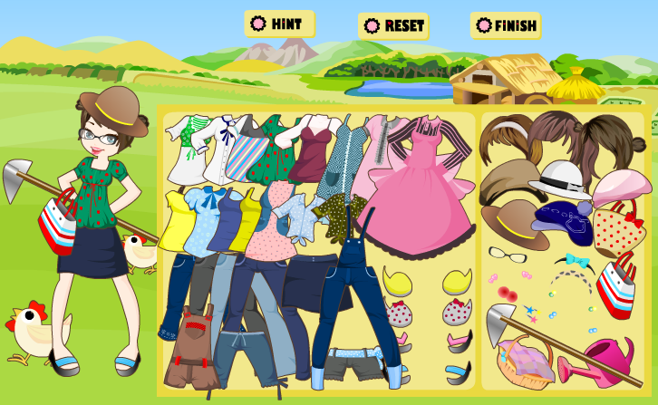 Farm Girl Dress Up Game