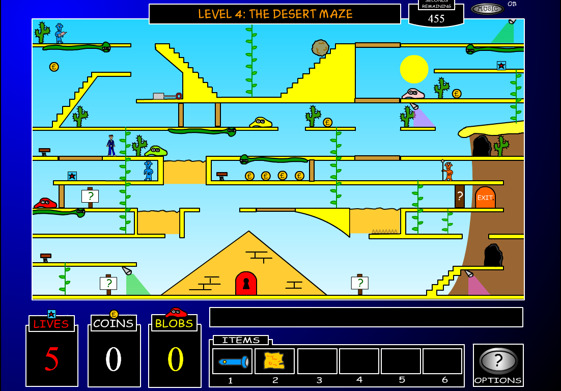 Save The Blobs Level 4: The Desert Maze