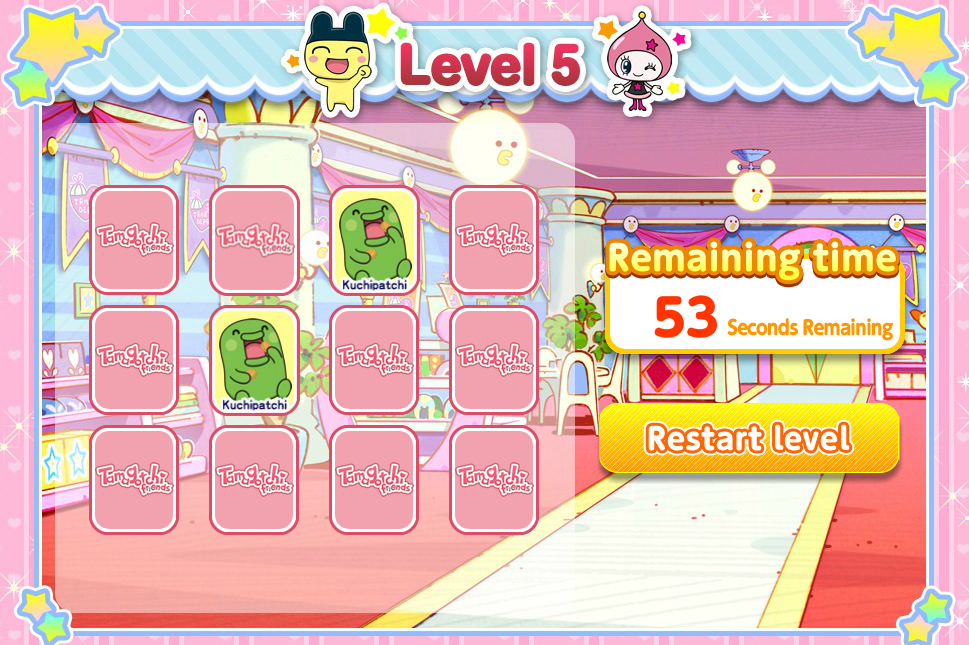 Tamagotchi Friends Card Match Game