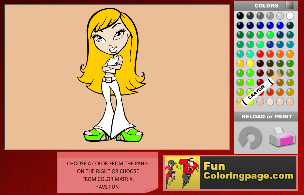 Bratz Coloring Game 2