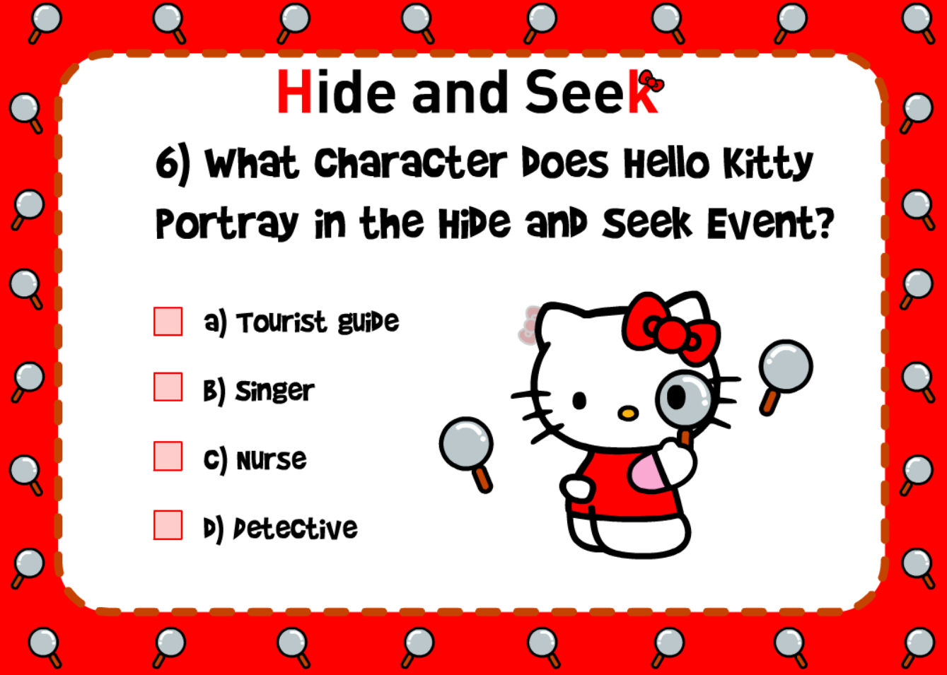 Hide and Seek Quiz