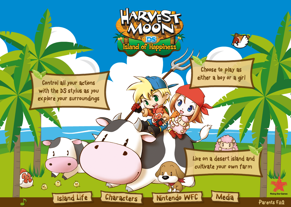 Harvest Moon DS: Island of Happiness Microsite