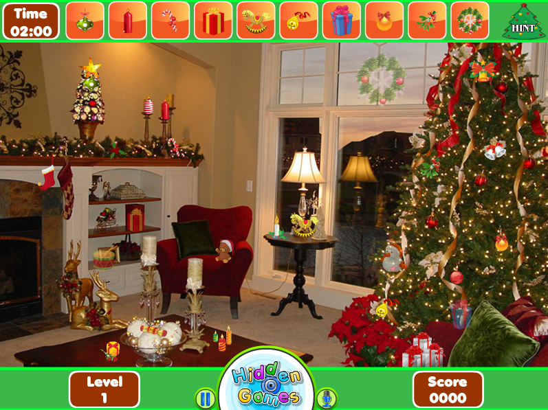 Hidden Objects Christmas Room