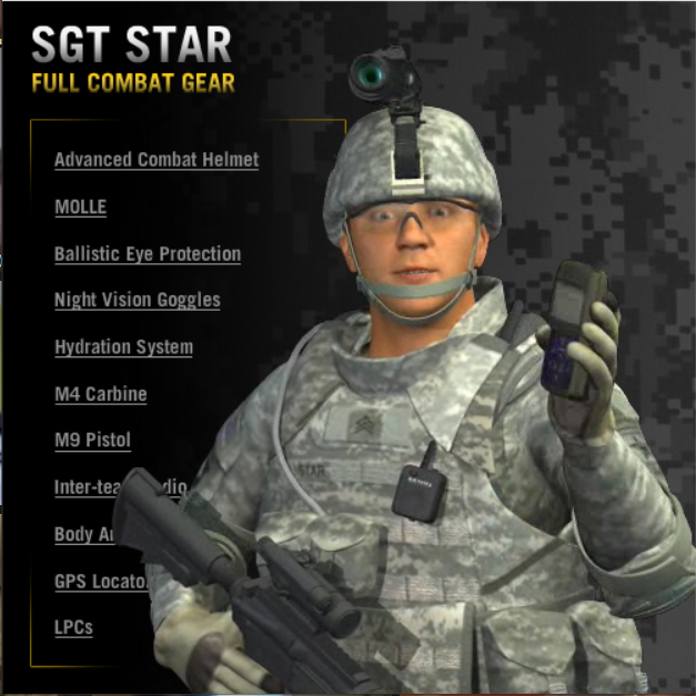 Sgt Star Full Combat Gear