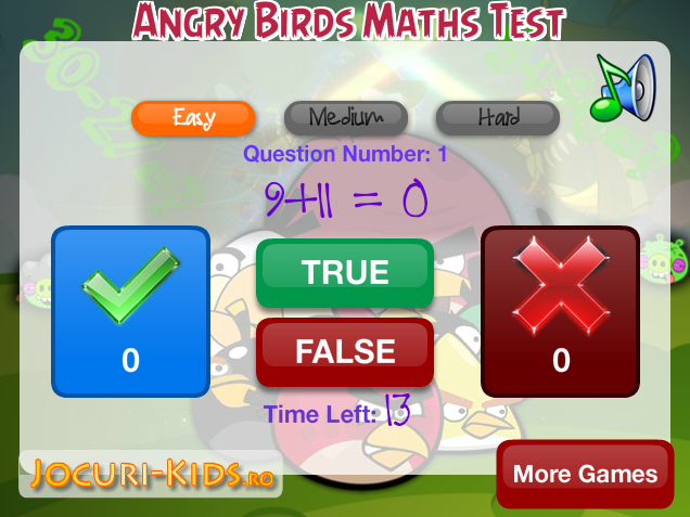 Angry Birds Maths Test