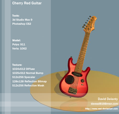 Cherry Red Guitar