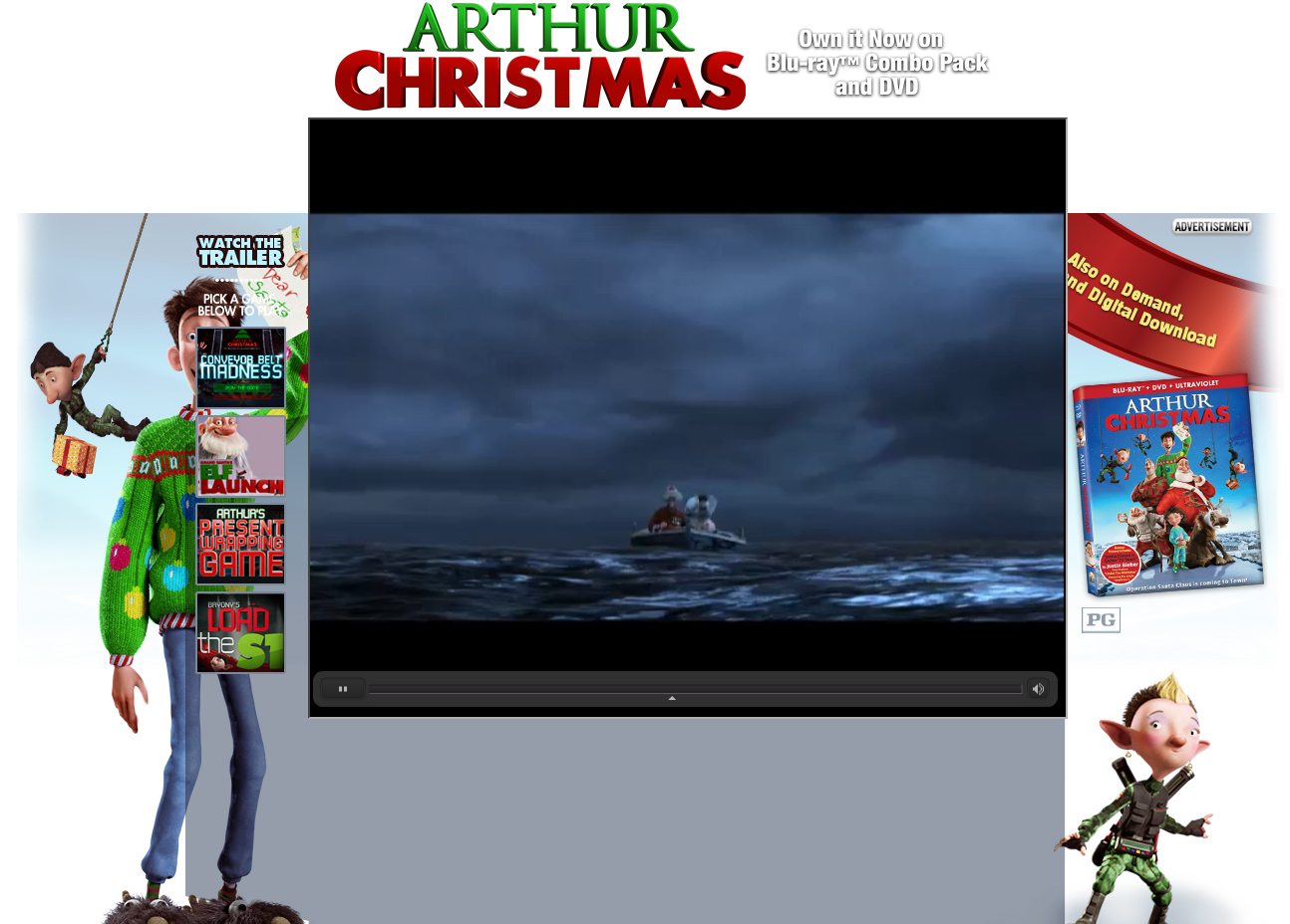 Arthur Christmas Microsite