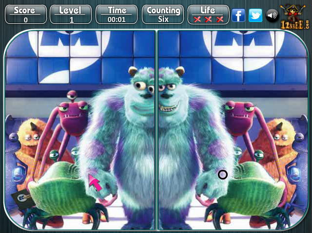 Monsters Inc - Spot the Difference