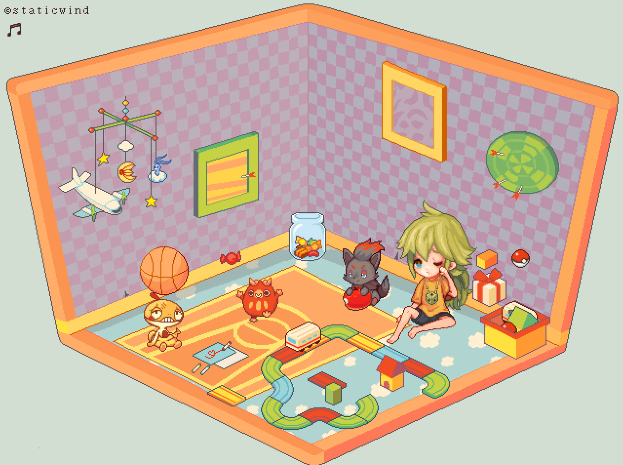 Interactive N's Room (Pokemon Black and White)