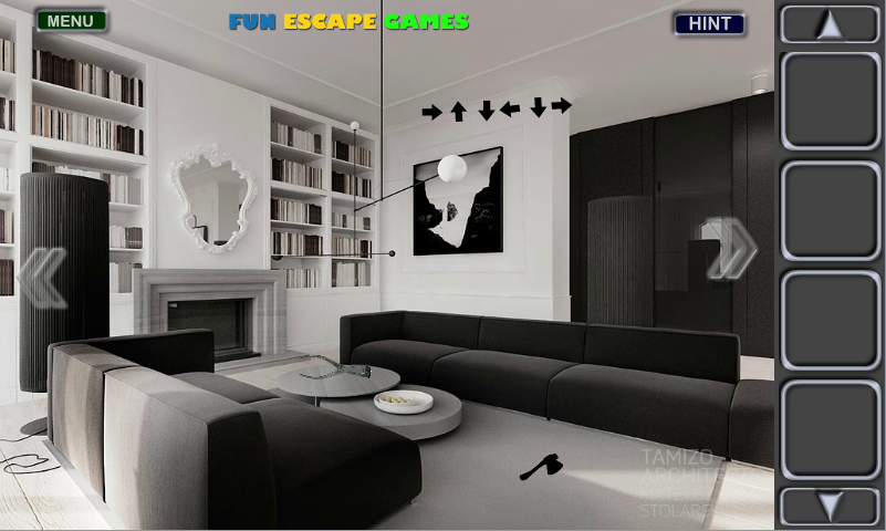 Dark Grey Living Room Escape