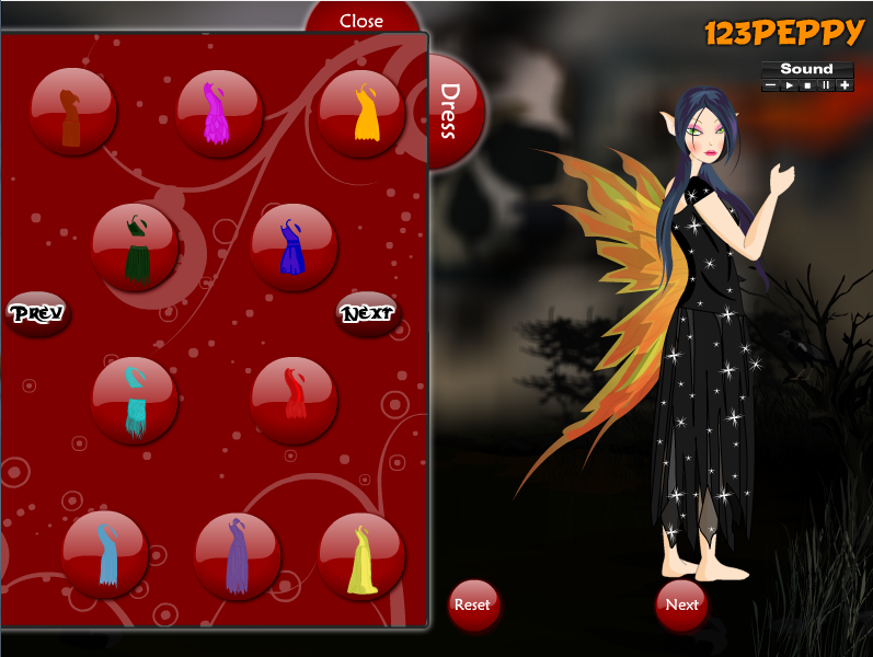 Gothic Fairy Dress Up Game