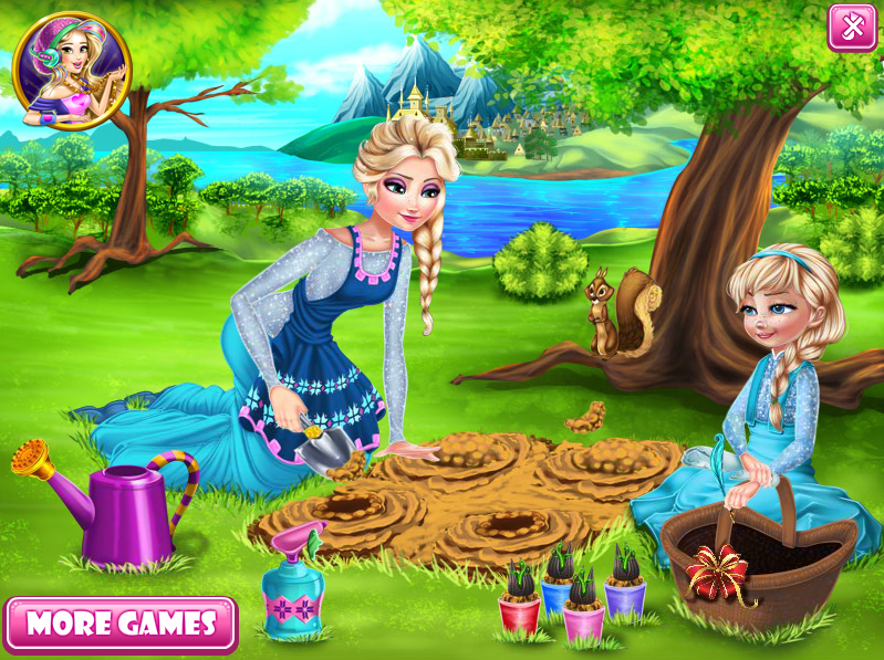 Elsa Mommy Gardening