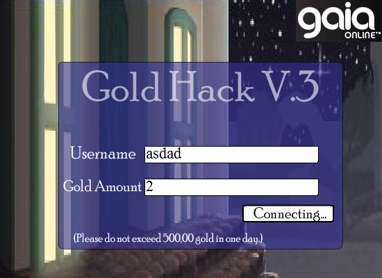 Gaia Online Gold Hack V.3