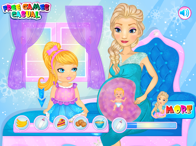 Elsa's Womb Baby Play