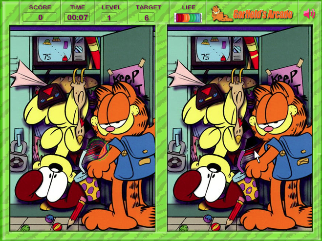 Garfield Spot The Difference