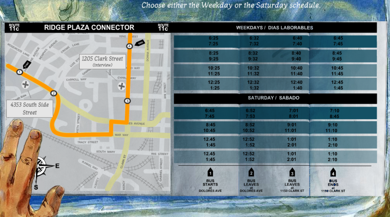 Everyday Life Activities - Bus Map
