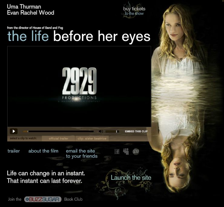 The Life Before Her Eyes Microsite