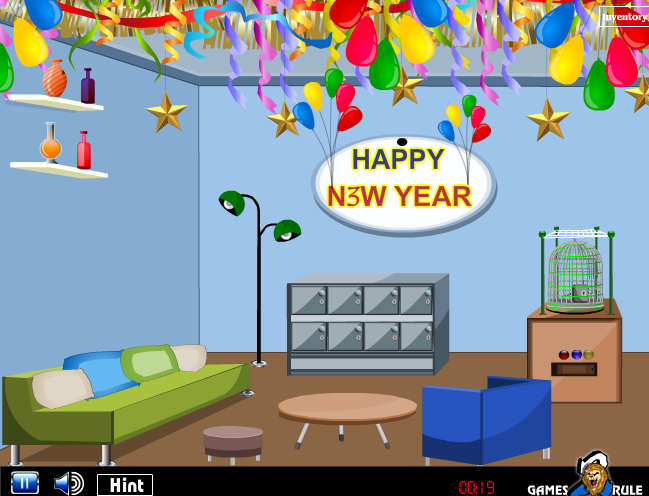 Blue Tit Escape-2: Happy New Year