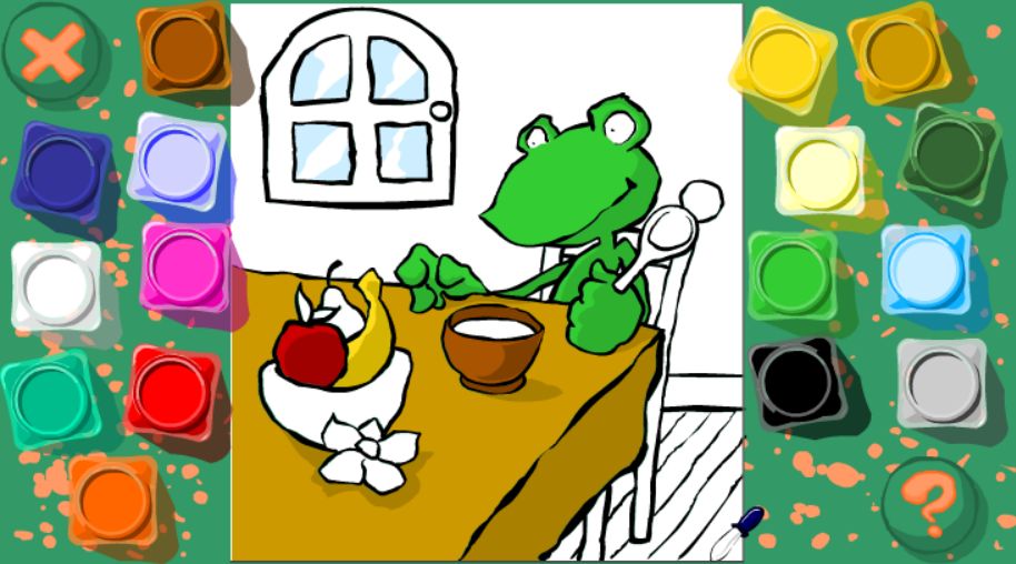 Berthe la Grenouille - Coloriage 1