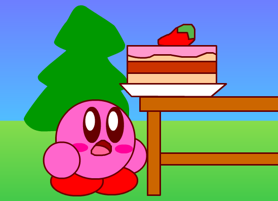 Kirby Eating Cake Flash Animation