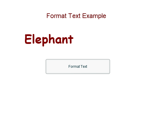 Format Text Example