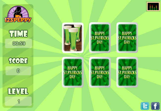 St. Patrick's Day Cards Match