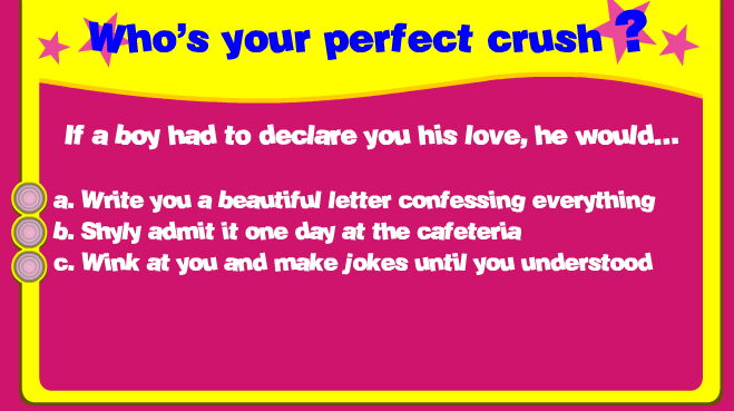 Who's your perfect crush?