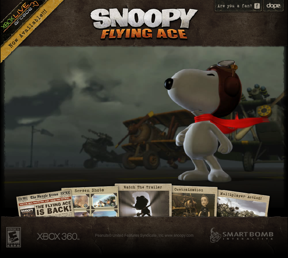 Snoopy Flying Ace Microsite