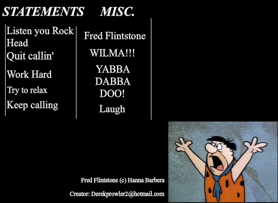 Fred Flintstone sounds