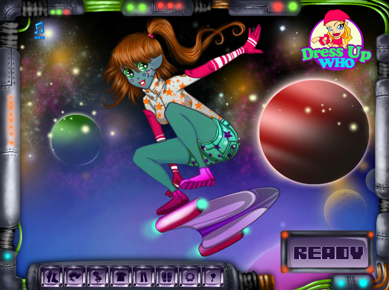 Alien Skateboarder Girl