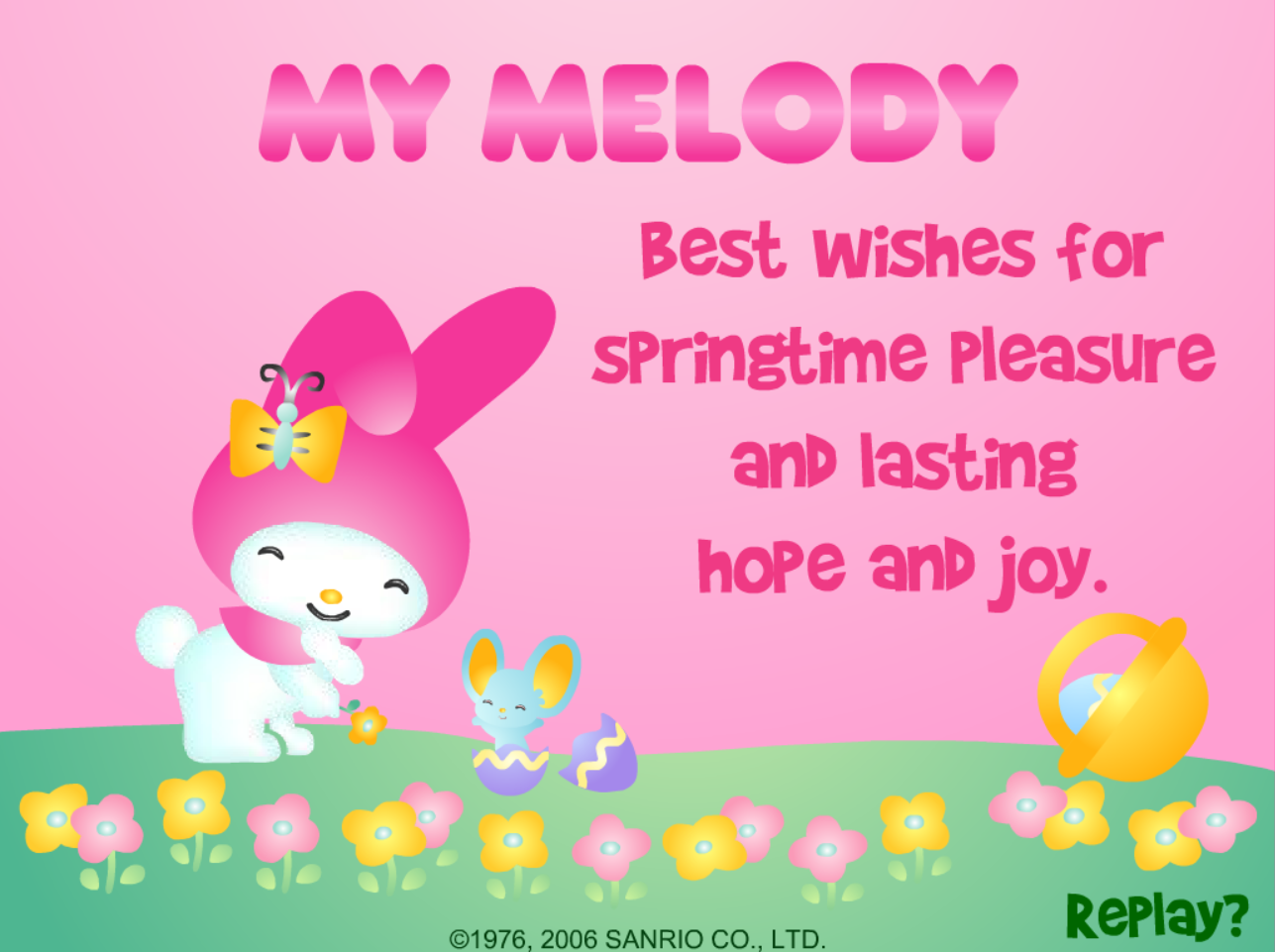 SanrioTown: My Melody Easter Greeting