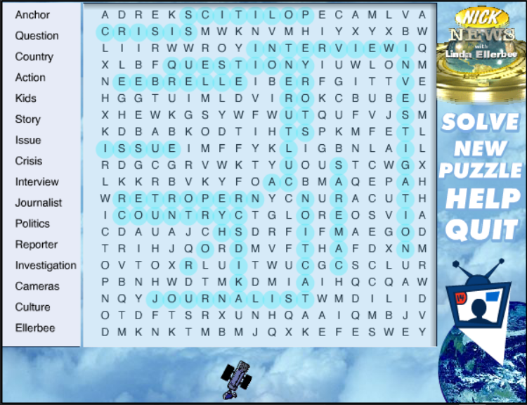 Nick News Word Search