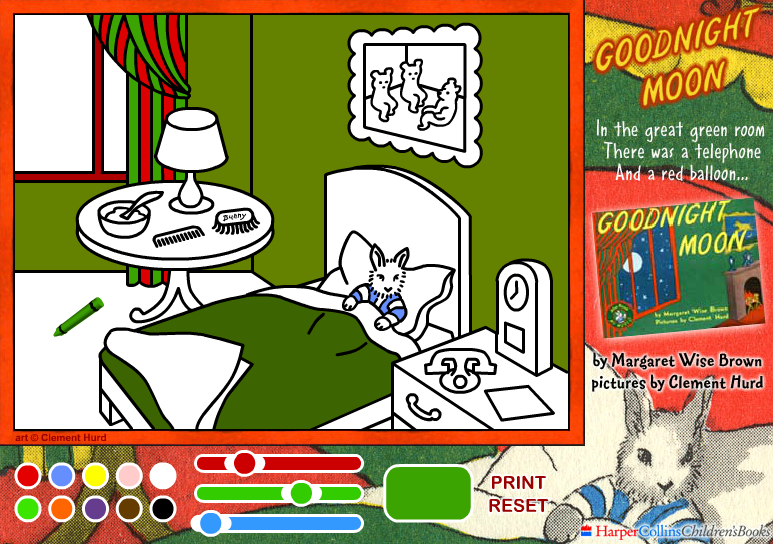 Goodnight Moon Coloring Game