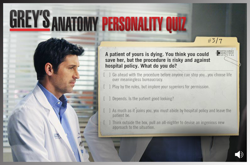 Grey's Anatomy Personality Quiz