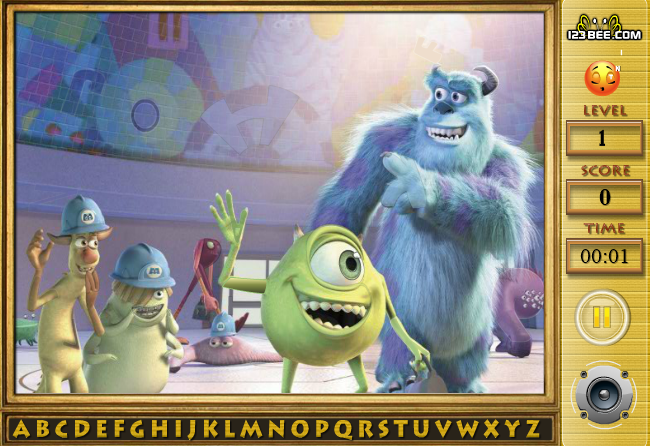 Monsters Inc - Find the Alphabets