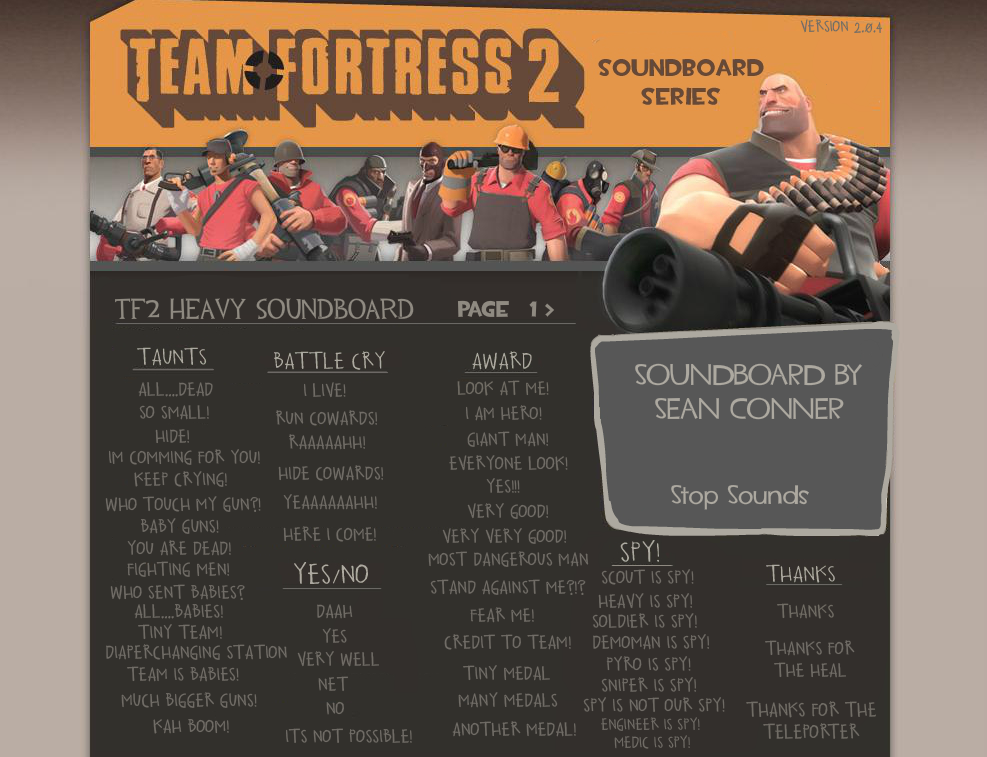 TF2 Heavy Soundboard