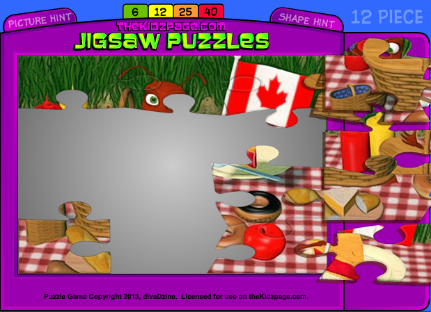 Canada Day Picnic Ant Online Jigsaw Puzzle