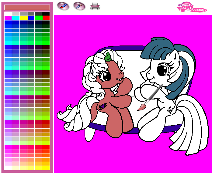 Golden Delicious y Rainbow Wishes Dibujos para Colorear