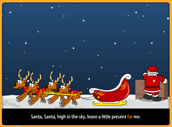 Santa, Santa, high in the sky