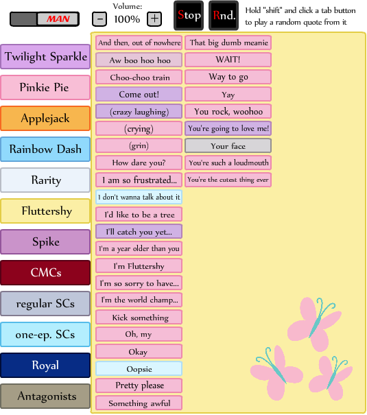 My Little Pony: Friendship is Magic Soundboard