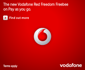 Vodafone Red Freedom Freebee Banner