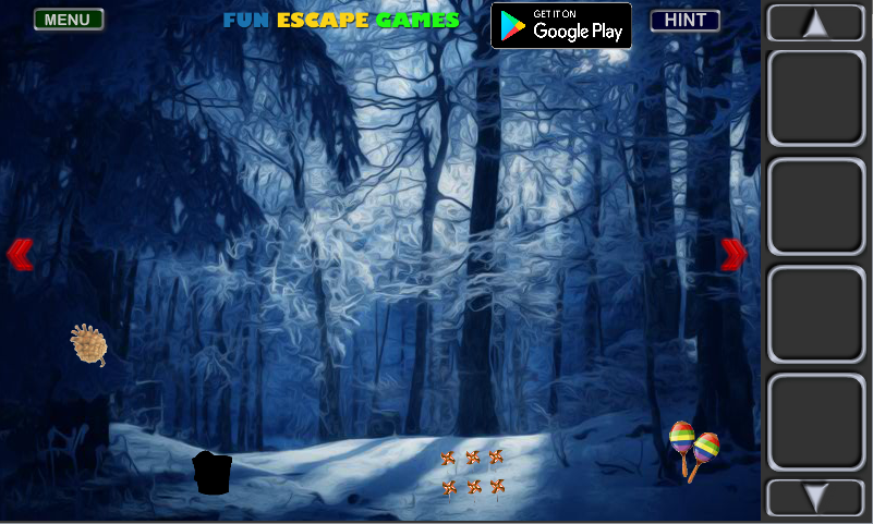 Full Moon Winter Forest Escape