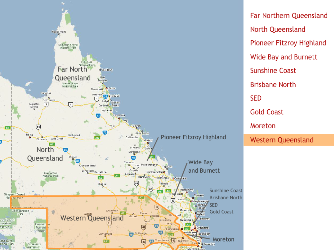 RSL Queensland Map