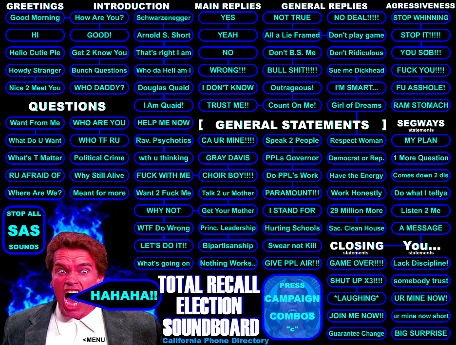 Arnold Schwarzenegger Soundboard