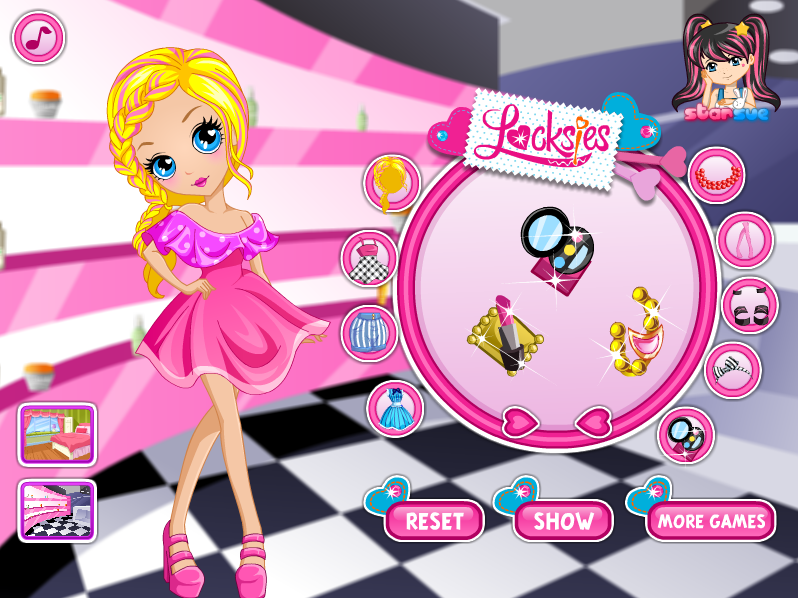 Locksies Girls Rikki Dress Up Game