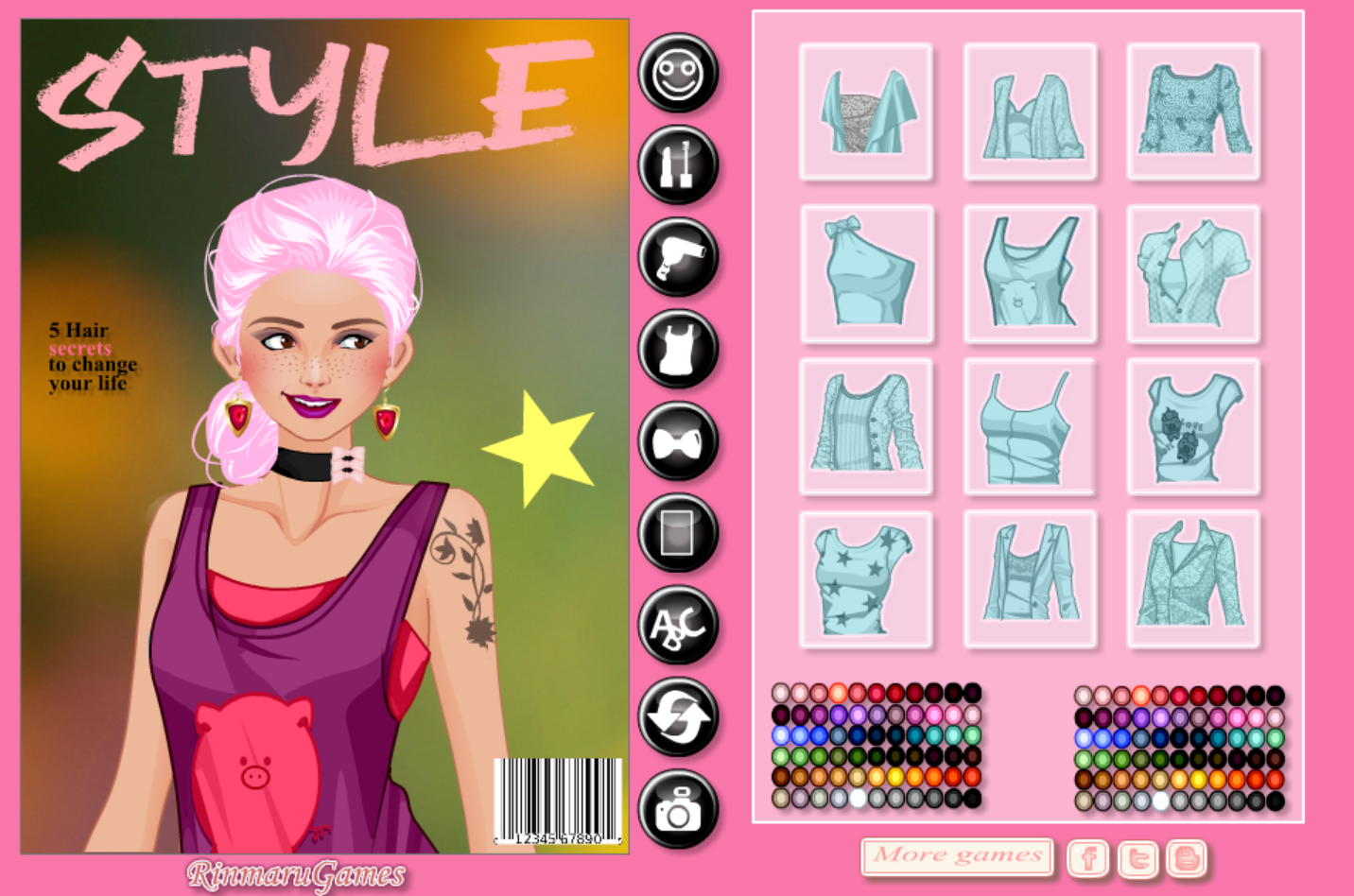 Cover Girl Makeover Game