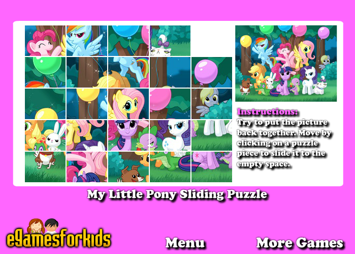 My Little Pony Sliding Puzzle