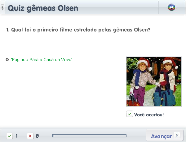 Quiz gêmeas Olsen